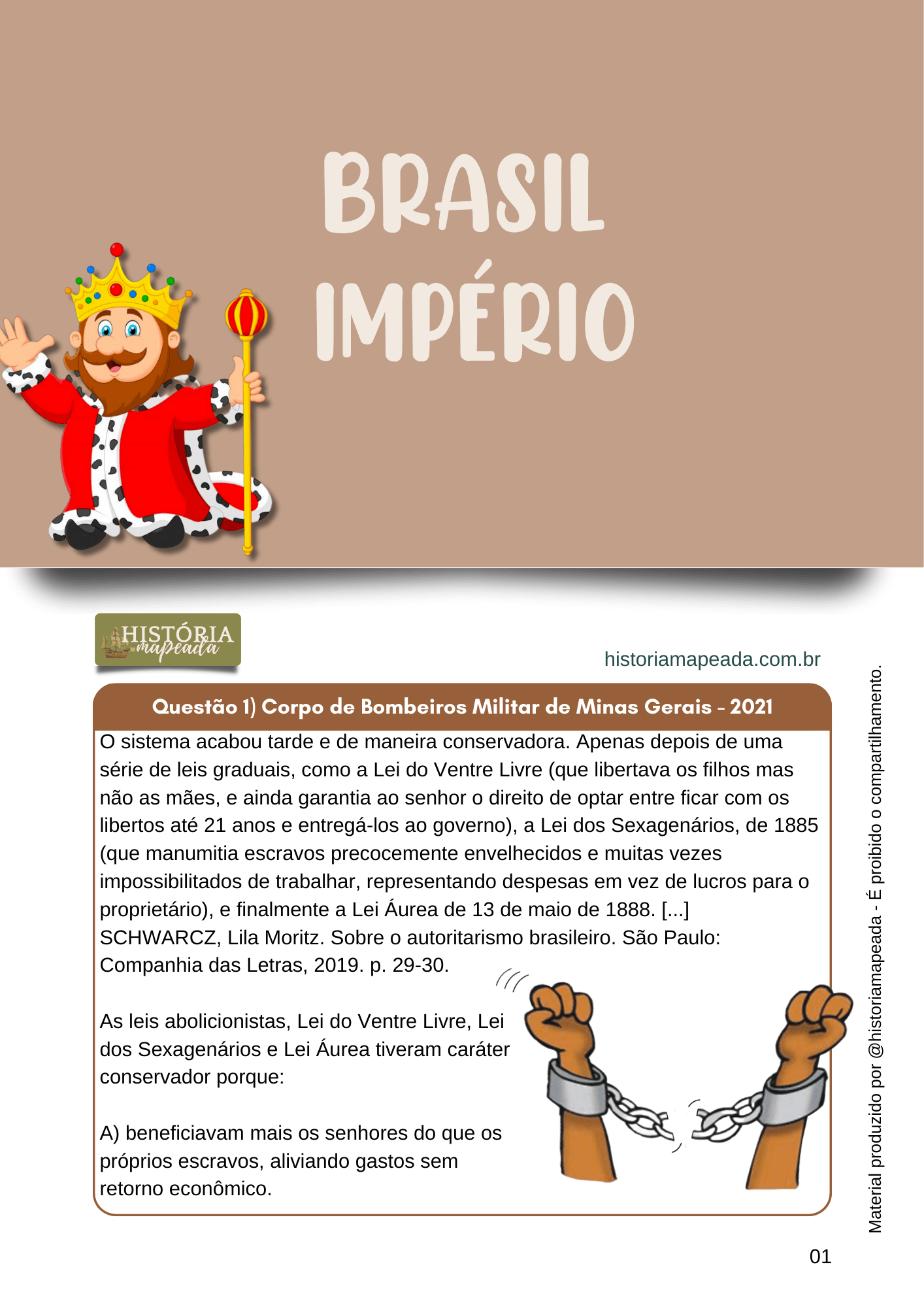 50 Questões BRASIL IMPÉRIO (com comentários)